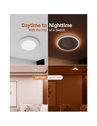 Sunco 12 Luces LED Empotradas 6" con Luz Nocturna 13W 1200LM