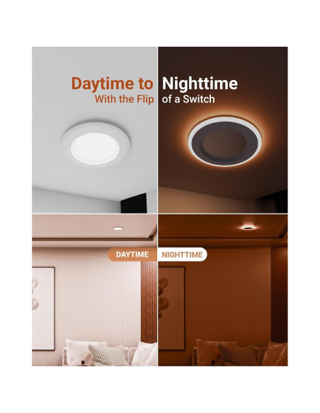 Sunco 12 Luces LED Empotradas 6" con Luz Nocturna 13W 1200LM