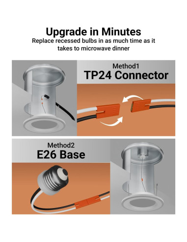 Sunco 12 Luces LED Empotradas 6" con Luz Nocturna 13W 1200LM