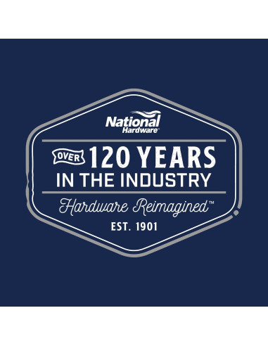 Paradas de Puerta de Pared Hardware Nacional N215-897, 2 Piezas