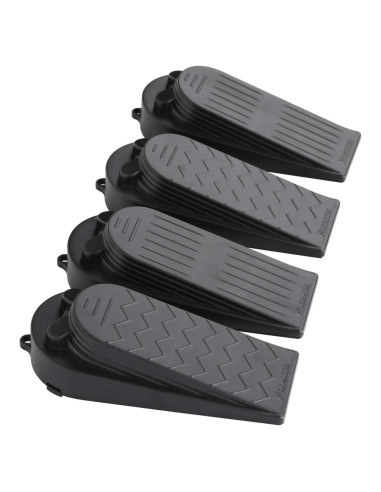 Juego de 4 Tapones de Puerta Newkiton Antideslizantes Negro