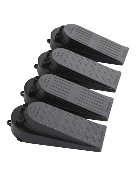 Juego de 4 Tapones de Puerta Newkiton Antideslizantes Negro
