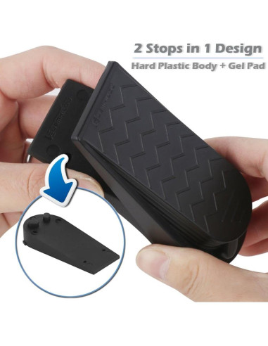 Juego de 4 Tapones de Puerta Newkiton Antideslizantes Negro