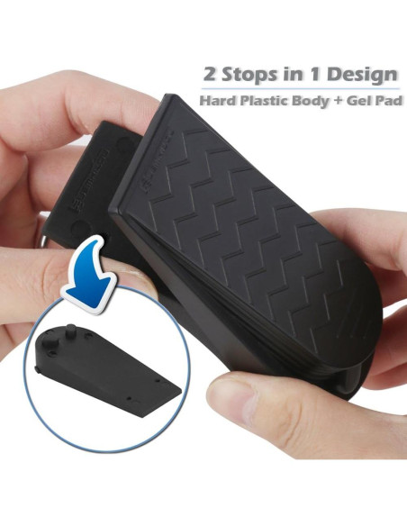 Juego de 4 Tapones de Puerta Newkiton Antideslizantes Negro