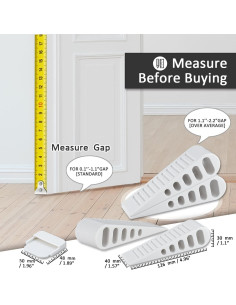 Cuña de Goma para Puerta JQK Blanca - Paquete de 2 Unidades 2