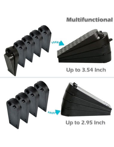 Juego de 4 Tapones de Puerta Newkiton Antideslizantes Negro