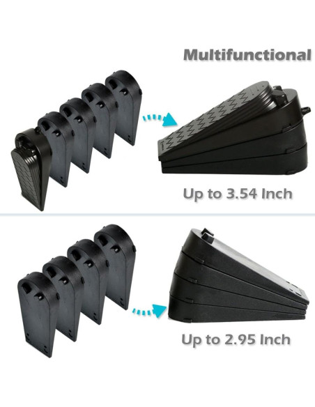 Juego de 4 Tapones de Puerta Newkiton Antideslizantes Negro