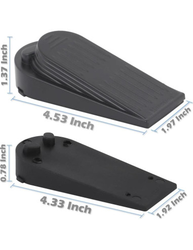 Juego de 4 Tapones de Puerta Newkiton Antideslizantes Negro