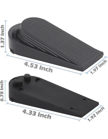 Juego de 4 Tapones de Puerta Newkiton Antideslizantes Negro