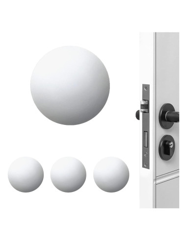 Topes de Puerta XoYoZo Silicona 4.5cm Redondo Blanco