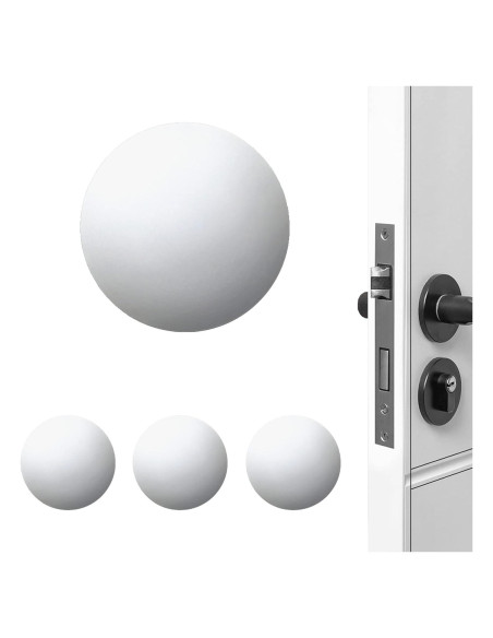 Topes de Puerta XoYoZo Silicona 4.5cm Redondo Blanco