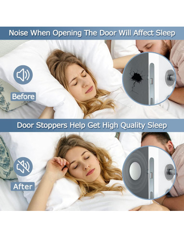 Topes de Puerta XoYoZo Silicona 4.5cm Redondo Blanco