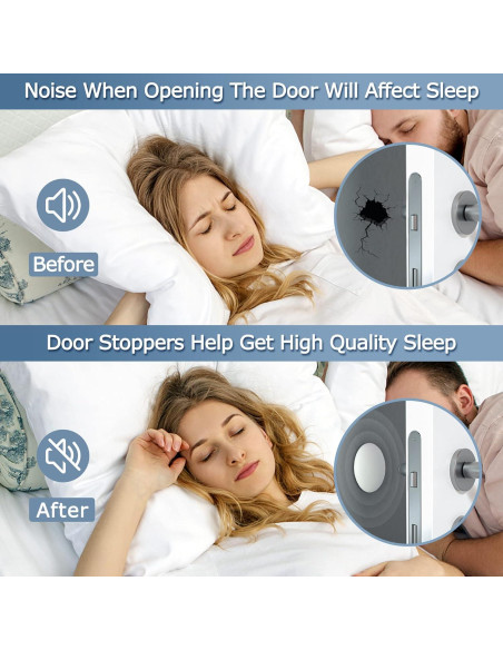 Topes de Puerta XoYoZo Silicona 4.5cm Redondo Blanco