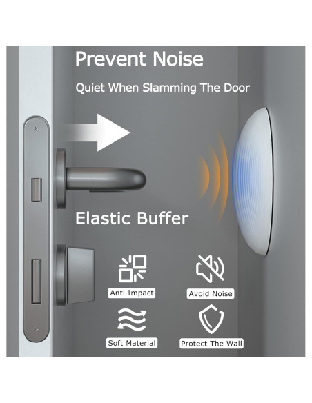 Topes de Puerta XoYoZo Silicona 4.5cm Redondo Blanco