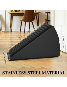 Tope de puerta ajustable TLAZZ de acero inoxidable 7.62 cm 2