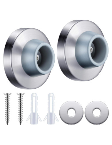 Tope de puerta cóncavo Hotop de acero inoxidable - 2 piezas