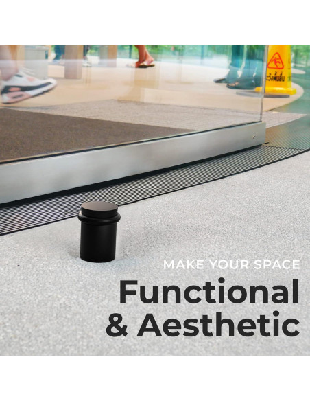 Tope de puerta NYCO acero sólido negro 3.02 cm x 5.08 cm Tope de puerta NYCO acero sólido negro 3.02 cm x 5.08 cm