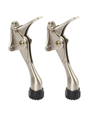 Tope de puerta de patada KXIPB - 2 unidades aluminio plata