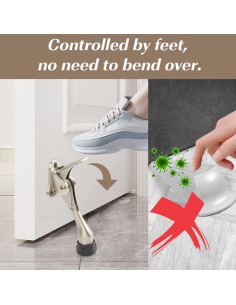 Tope de puerta de patada KXIPB - 2 unidades aluminio plata 2