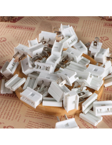 Enchufes Eléctricos SPT-1 GFQHF 26PCS Macho y Hembra Blanco