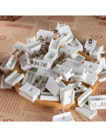 Enchufes Eléctricos SPT-1 GFQHF 26PCS Macho y Hembra Blanco