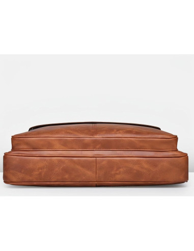 Bolsa de Laptop JINGTIANCD Caqui 16.1" Cuero Premium