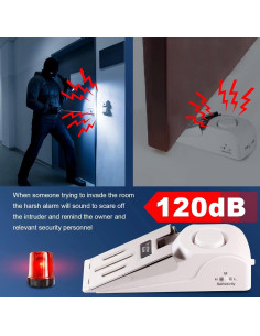 Alarma de Puerta KERUI con Cerradura Portátil 120 dB 2