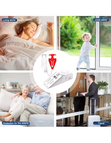 Alarma de Puerta KERUI con Cerradura Portátil 120 dB