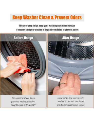 Soporte de Puerta de Lavadora eHuangTools Magnético Negro