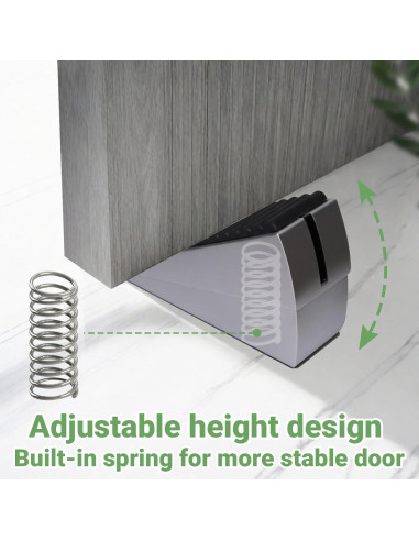 Tope de puerta alto MAOBUYOU - Acero inoxidable, Plata