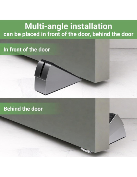 Tope de puerta alto MAOBUYOU - Acero inoxidable, Plata