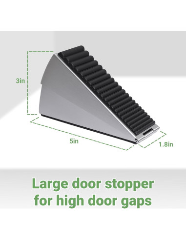 Tope de puerta alto MAOBUYOU - Acero inoxidable, Plata