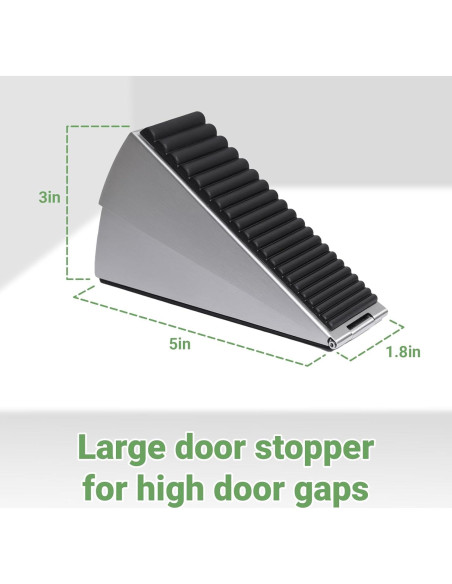 Tope de puerta alto MAOBUYOU - Acero inoxidable, Plata
