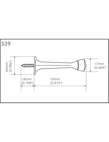 Tope de puerta QCAA de alta resistencia negro mate - Paquete de 5