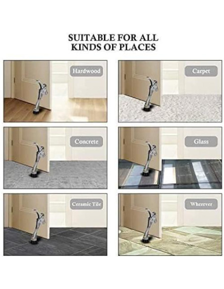 Topes de Puerta GroTheory 3 Piezas 10.16 cm Alta Resistencia