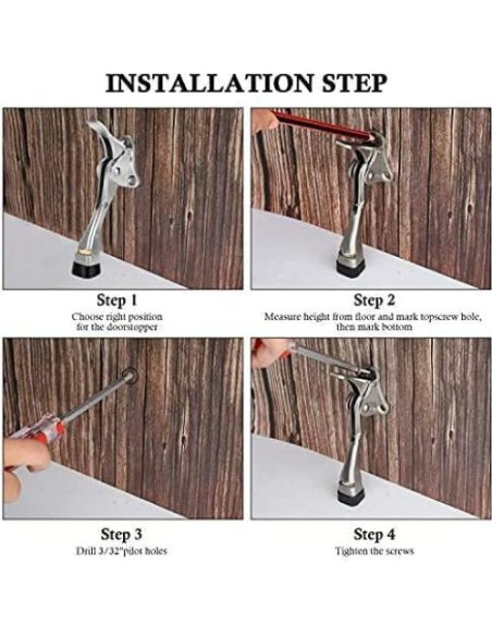 Topes de Puerta GroTheory 3 Piezas 10.16 cm Alta Resistencia