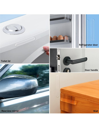 10 Topes de Puerta Adhesivos EBUKTUK 6.3cm Silenciosos