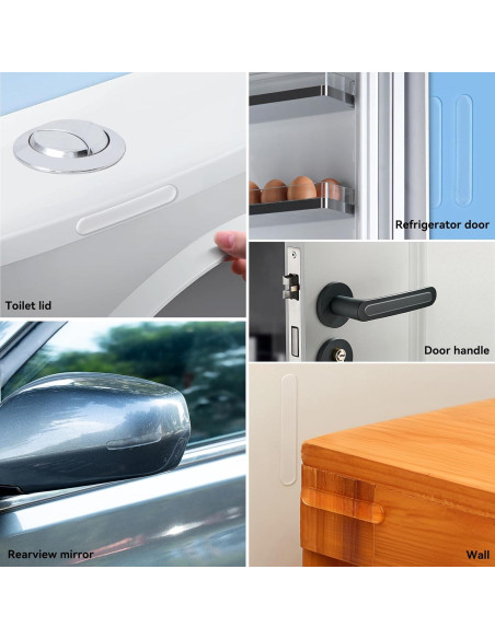 10 Topes de Puerta Adhesivos EBUKTUK 6.3cm Silenciosos