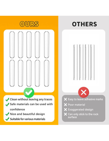 10 Topes de Puerta Adhesivos EBUKTUK 6.3cm Silenciosos