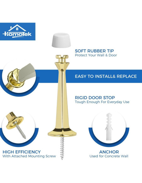 Parada de Puerta HOMOTEK 8 Piezas Oro Alta Resistencia