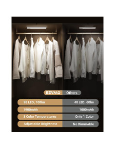 EZVALO Luces Bajo Gabinete LED Recargables 30cm 2 Paquete Plata 2