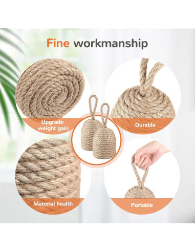 2 Tapones Decorativos para Puertas Jingmore Yute 2.45 kg