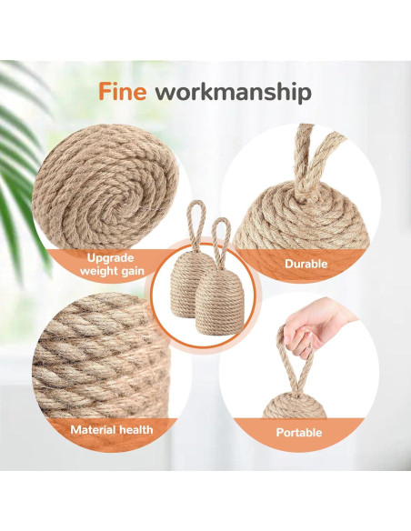 2 Tapones Decorativos para Puertas Jingmore Yute 2.45 kg