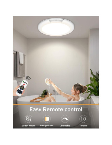 Yurnero Luz de Techo Inalámbrica con Sensor de Movimiento 400LM