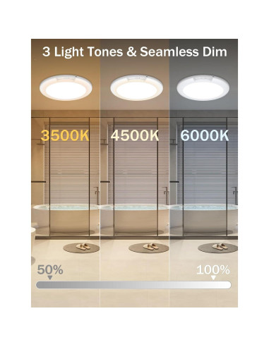 Yurnero Luz de Techo Inalámbrica con Sensor de Movimiento 400LM