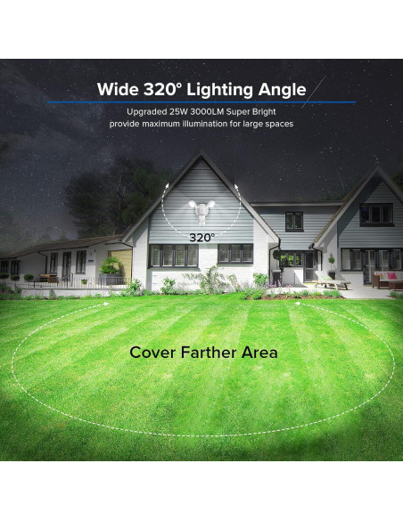 Luz de Seguridad LED SANSI 15W 2000LM con Sensor de Movimiento