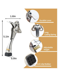 Tope de puerta Kickdown TaShow, paquete de 6 unidades, 10 cm 2