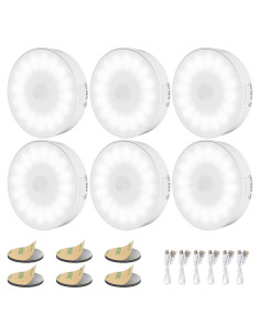 Paquete de 6 Luces Nocturnas con Sensor de Movimiento Electight