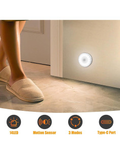 Paquete de 6 Luces Nocturnas con Sensor de Movimiento Electight 2