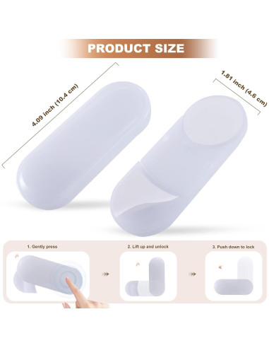 Cerraduras de Seguridad para Gabinetes TenLaitech - 6 Piezas